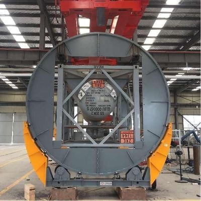 รอลล์หมุนอัตโนมัติขนาดใหญ่ เครื่องหมุนถัง ISO 20ft 40ft Swap ISO เครื่องหมุนถัง