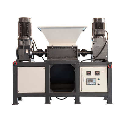 การรีไซเคิลอุตสาหกรรม Double Shaft Shredder เครื่องบดโลหะหนักและพลาสติก