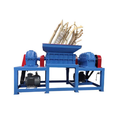 เครื่องบดไม้หนักหลายฟังก์ชัน Twin Shaft สําหรับผงใบต้นไม้