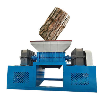 เครื่องบดไม้แรง Twin Shaft 7.5kW สําหรับรากต้นไม้ / ใบไม้