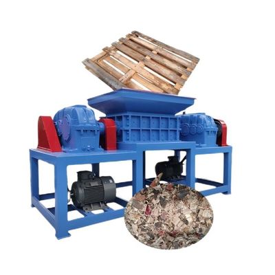 อัตโนมัติ Wood Pallet Chipper Twin Shaft เครื่องบดไม้อุตสาหกรรม