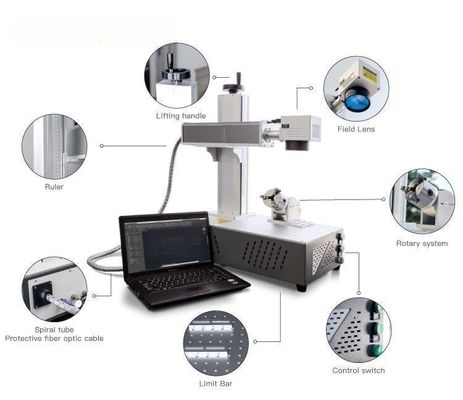 JPT เครื่องหมายเลเซอร์ไฟเบอร์พกพา 3D เครื่องหมายเลเซอร์เครื่องประดับเหล็กไร้สแตนเลส 20w