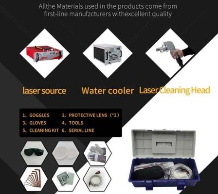 เครื่องทําความสะอาดเลเซอร์ไฟเบอร์พอร์ตเบอร์ 2000W สําหรับเคลือบสีสนิม