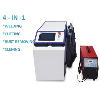 เครื่องเชื่อมเลเซอร์ไฟเบอร์ 2000W เครื่องเชื่อมเลเซอร์มือที่เย็นด้วยน้ํา 4 ใน 1
