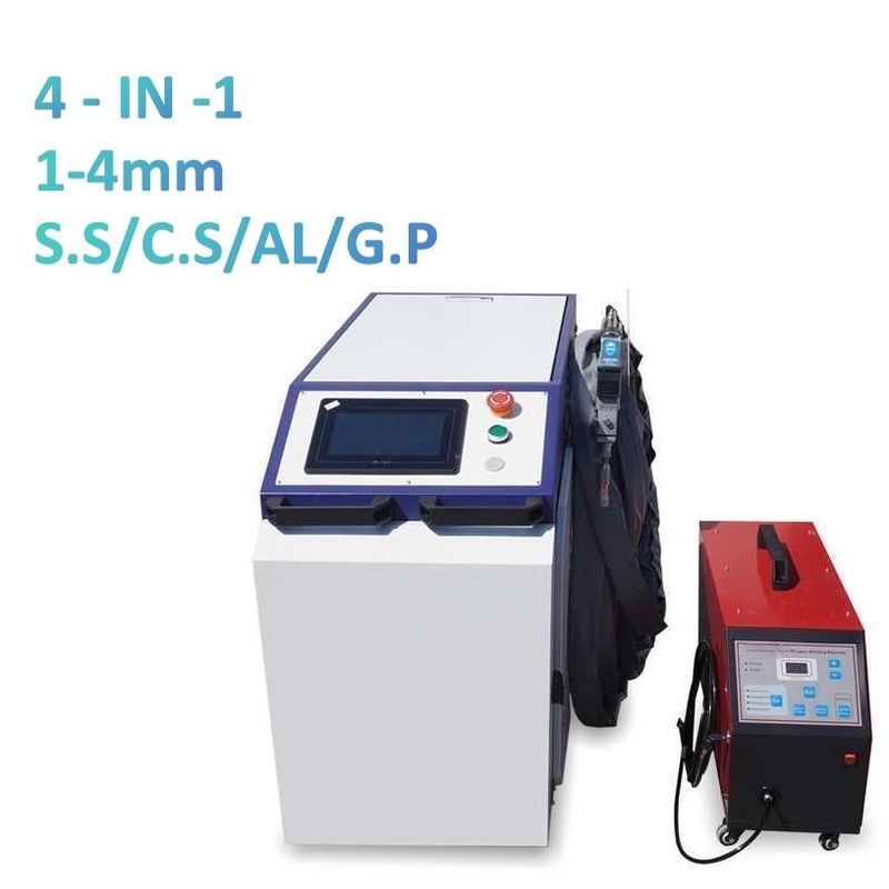 4 ใน 1 เครื่องเชื่อมเลเซอร์คลื่นต่อเนื่องสําหรับเหล็ก โลหะออลูมิเนียม