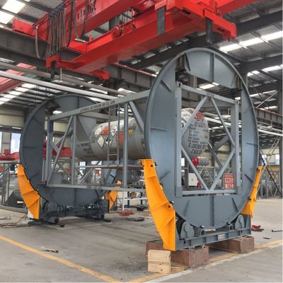 รอลล์หมุนอัตโนมัติขนาดใหญ่ เครื่องหมุนถัง ISO 20ft 40ft Swap ISO เครื่องหมุนถัง
